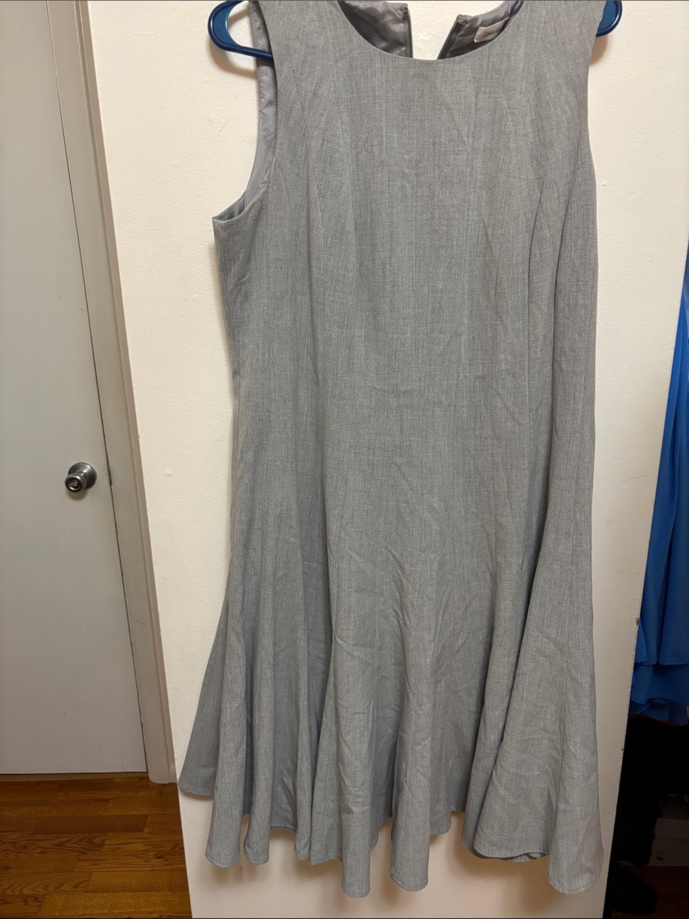 Calvin Klein Sleeveless Gray A-Line Swing Dress